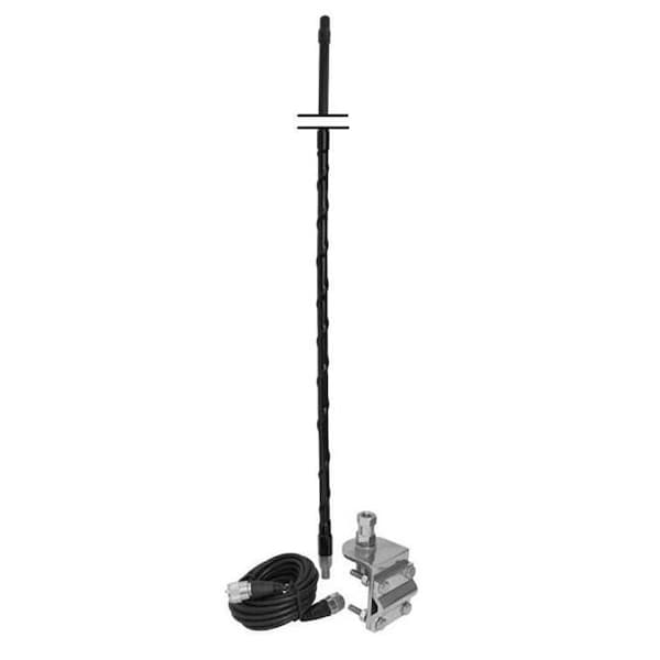 Accessories Unlimited Accessories unlimited AUMM12-B 2 ft. Mirror Mount CB Antenna Kit - Black - AUMM12-B