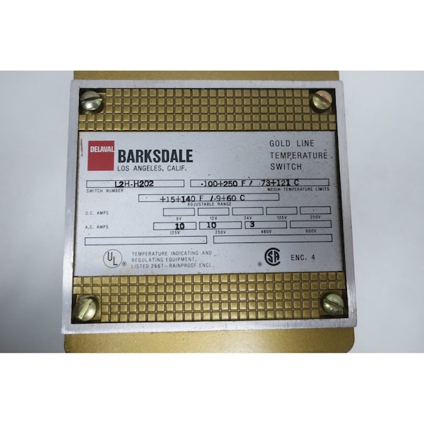 Interruptor Barksdale 15-140F 125/250/480V-AC Otro sensor de temperatura - L2H-H202