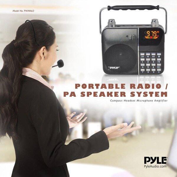 Pyle Portable Karaoke Radio & Pa Speaker Sys, PWMA63 - PWMA63