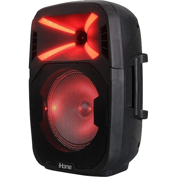 Ihome Rechargeable Bluetooth Portable Home Party LED 8 Inch Karaoke Speaker - IHPA-800LT