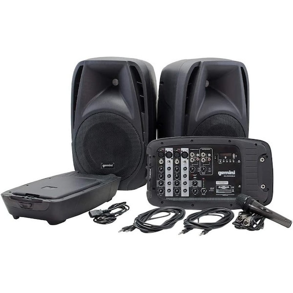 Gemini ES Series 10 600W 2way passive Portable PA System  Black - ES-210MXBLU