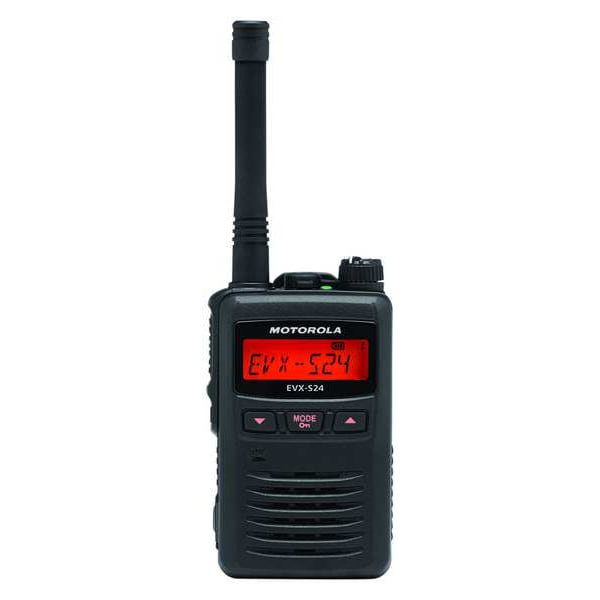 Motorola Portable Two Way Radio, UHF, 403 - 470 MHz - EVX-S24-G6-3  BLACK