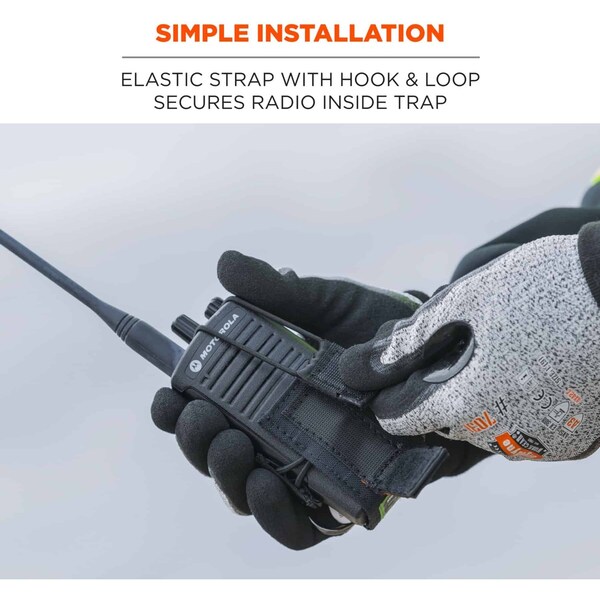 Ergodyne Radio Holster Trap, Black, L - 3772L