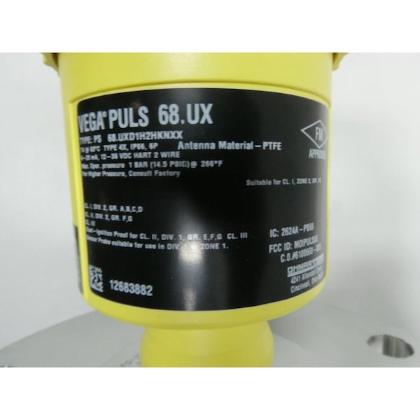 Sensores de nivel de radar y transmisor de 12-36V-DC Vega - PS68.UXD1H2HKNXX