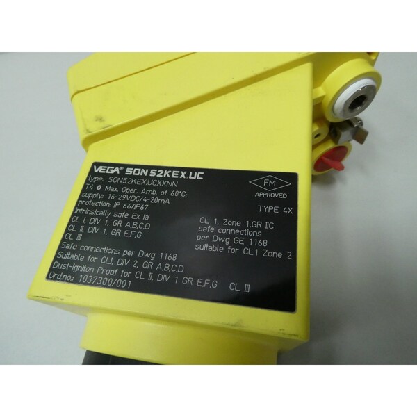 SENORES DE NIVEL ULTRASÓNICOS Y TRANSMISORES DE 16-29V-DC VEGA - SON52KEX.UCXXNN
