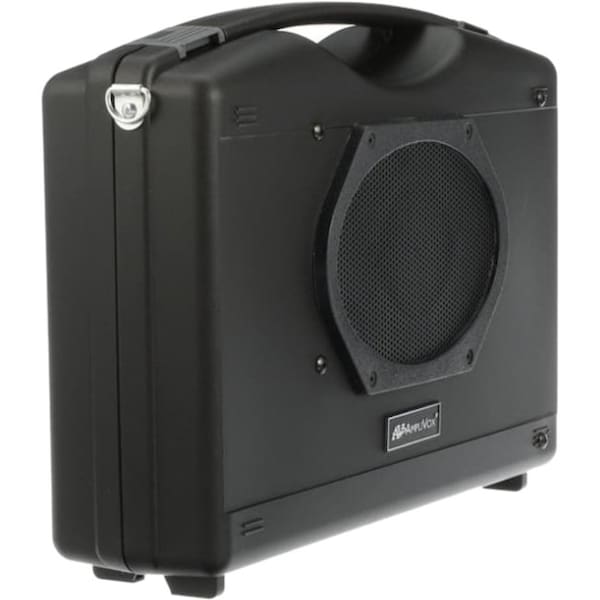 Amplivox Sound Systems Bluetooth Audio Portable Buddy with Wireless Handheld Mic, 50W, Black - SW223A