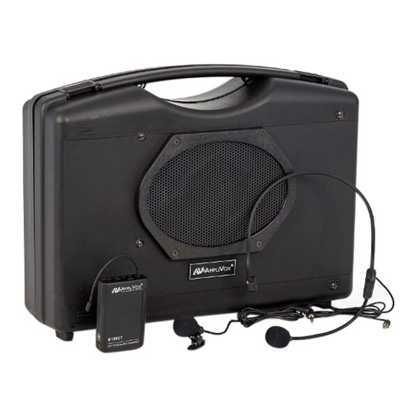 Amplivox Sound Systems Bluetooth Audio Portable Buddy with Wireless Handheld Mic, 50W, Black - SW223A