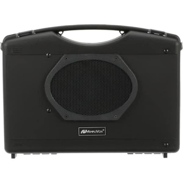 Amplivox Sound Systems Bluetooth Audio Portable Buddy with Wireless Handheld Mic, 50W, Black - SW223A