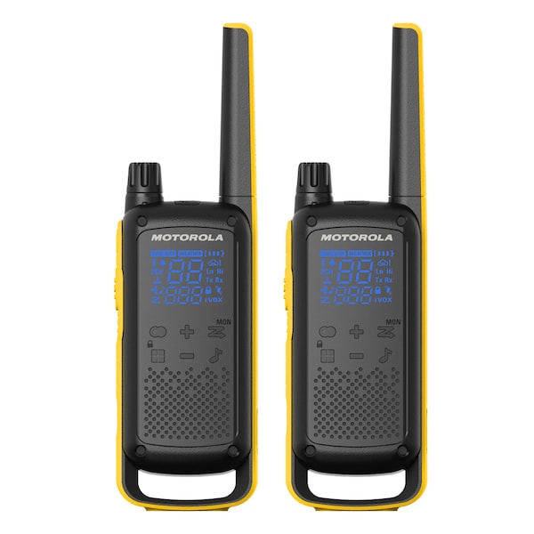 Motorola Solutions Extreme Two-Way Radio Black W/Yellow Rechargeable Two Pack - T475