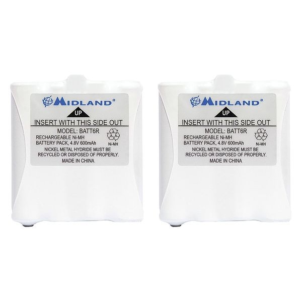Midland Radio Battery, Midland, 600mAh, PK2 - AVP8