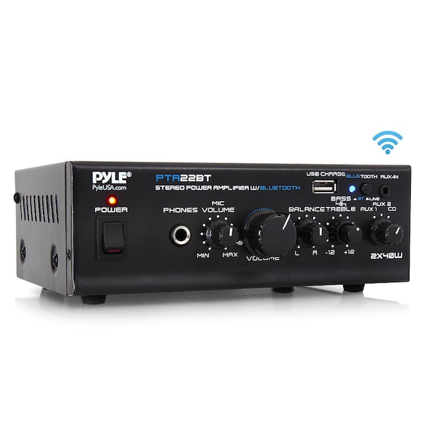 Pyle Mini Amplifier With Bluetooth, PTA22BT - PTA22BT