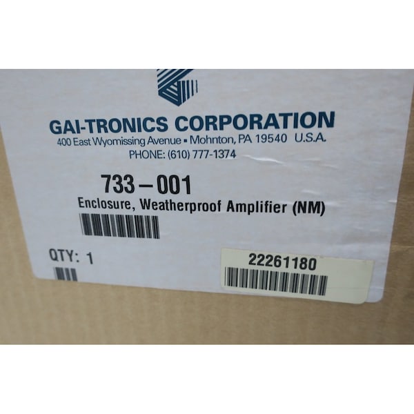 Gai-Tronics Weatherproof Amplifier Enclosure Paging  Telecommunications Part  Accessory, 733001 - 733-001
