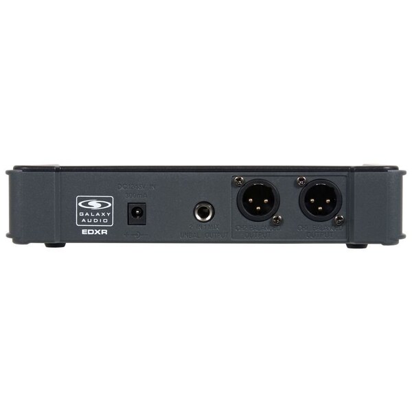 Galaxy Audio 2 channel wireless microphone system with two matched handheld microphones FREQUENCY N - EDXR/HH38N