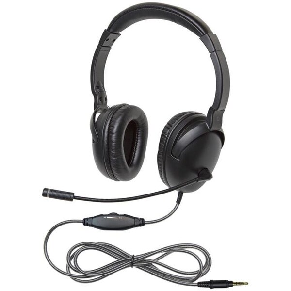 Califone Califone 1609571 1017MT Neotech Plus Headset with Gooseneck Microphone; Black - 3.5 mm Plug - 1609571