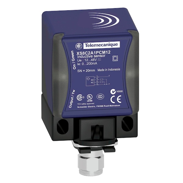 Sensor inductivo XS8 40x40x70-PBT-Sn - XS8C2A1DAM12 de Telemecanique Sensors