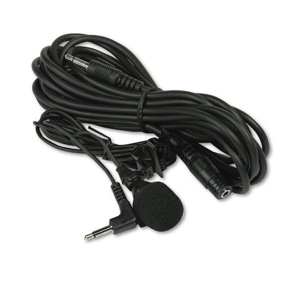 Amplivox Sound Systems Handsfree Professional Cardioid Lapel Microphone, 40 in. Cord, 12 ft Extension Cable - S2030