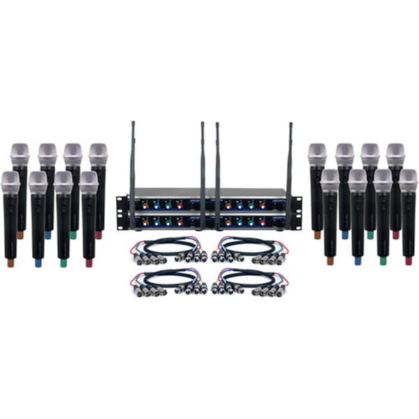 Vocopro 16 Channel Digital Wireless System with Handheld Microphones - DIGITALACAPELA16