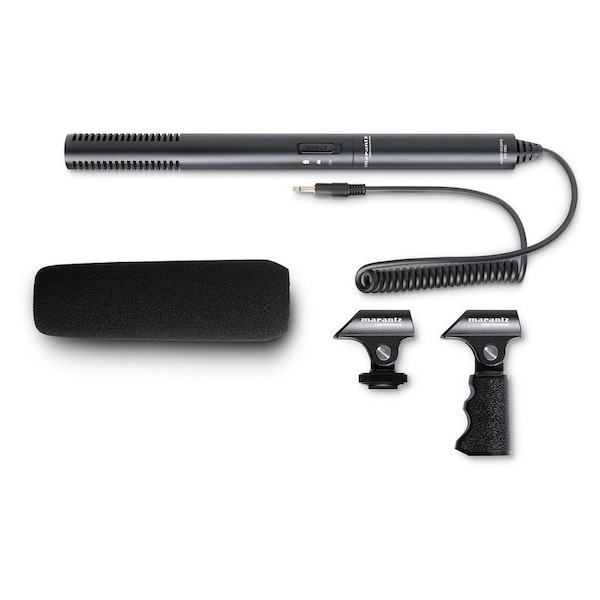 Marantz Supercardioid Electret Condenser Powered Short Shotgun Mic w/ integral cable terminated with 3.5mm - AUDIOSCOPESG5BC