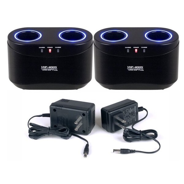Vocopro Four Channel Rechargeable VHF Wireless Microphone System w/Rechargers and Rechargable Batteries Fre - VHF-4005-1