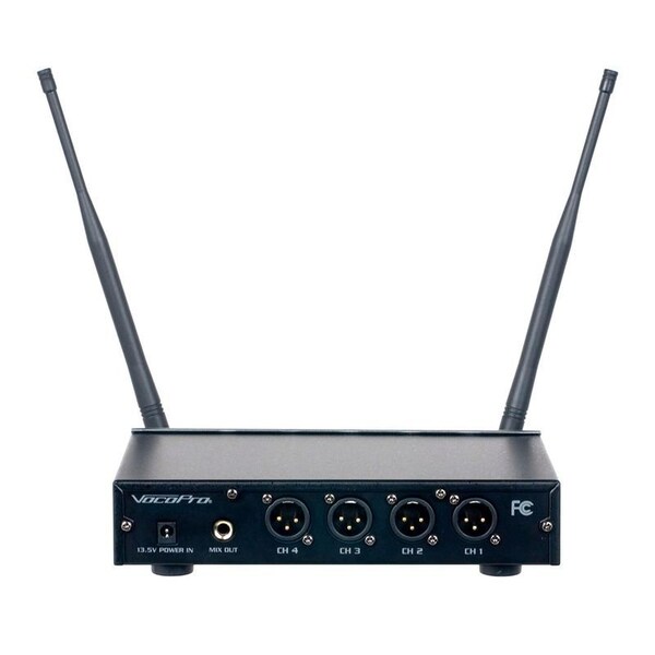 Vocopro Four Channel Wireless Handheld Microphone System Mic-on-Chip Technology H4 Frequency - DIGITAL-QUAD-H4
