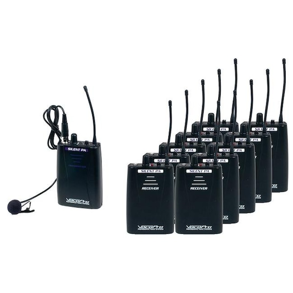 Vocopro VocoPro SILENTPATOUR10 16CH UHF Wireless Audio Broadcast System Bodypack Transmitt; Pack of 10 - SILENTPATOUR10