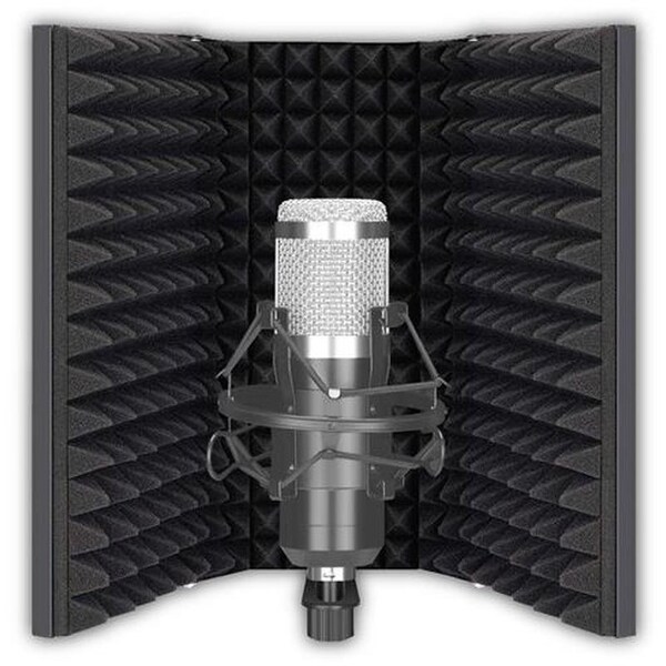 Idance Three Microphone Sound Isolator Panels for Recording your studio mic, on Stand Mount or Table Top - MS1818