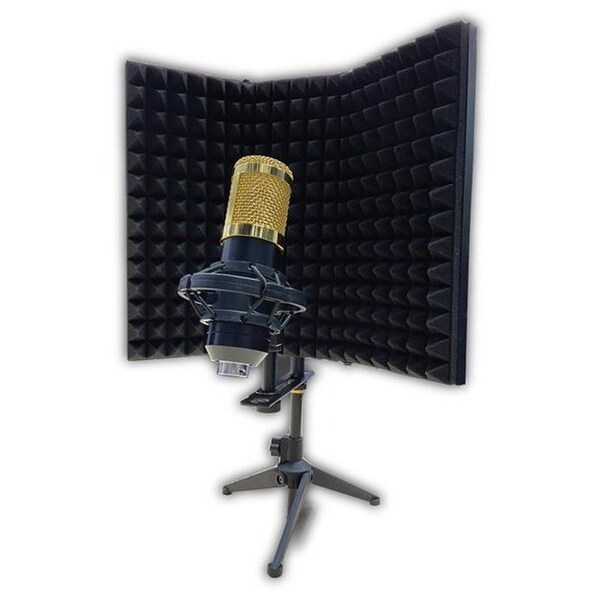 Idance Three Microphone Sound Isolator Panels for Recording your studio mic, on Stand Mount or Table Top - MS1818
