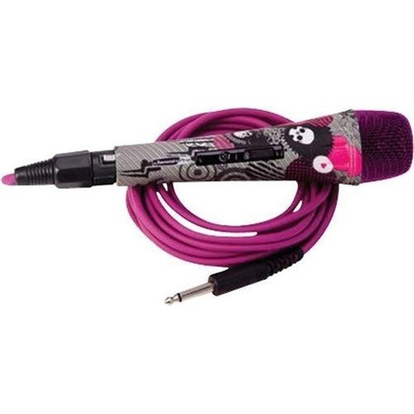 Fine Elite International Ltd FINE ELITE INTERNATIONAL LTD MIC001 Jammin Pro Pink Handheld Microphone with Kara - MIC001
