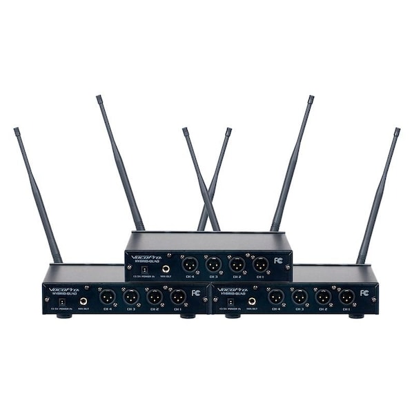 Vocopro 12 Channel UHF Wireless Headset & Lapel Mic System with Mic-On-Chip Technology - DIGITAL-PLAY-12