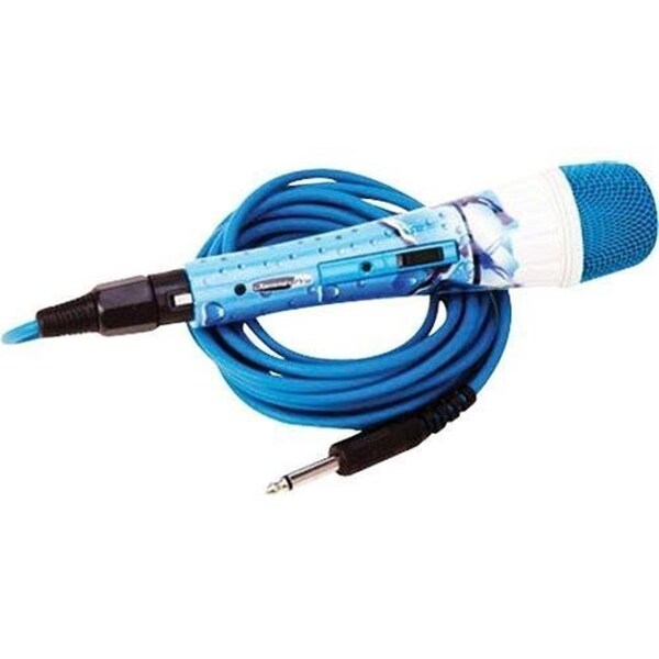 Fine Elite International Ltd FINE ELITE INTERNATIONAL LTD MIC002 Jammin Pro Ice Blue Handheld Microphone with Kara - MIC002