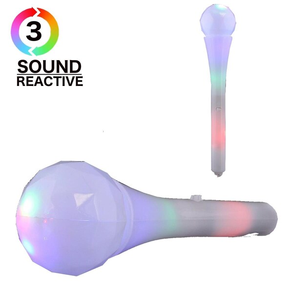 Surprise Sound Activated LED Color Changing Rock Star Prism Microphone - SU3335685