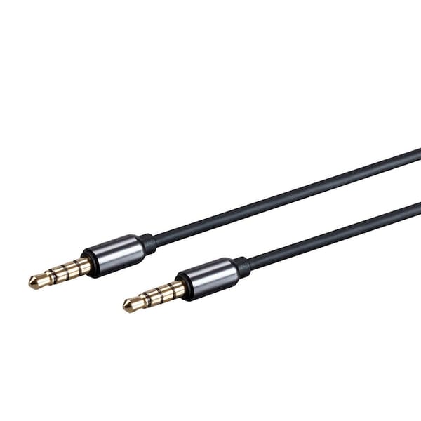 Monoprice Onyx Series Auxiliary 3.5mm TRRS Audio & Microphone Cable_ 6ft - 18633