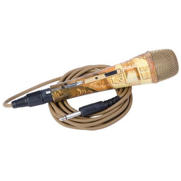 Jammin Pro MYGOLD2 Style Unidirectional Dynamic Microphone w/XLR Jack Cable & Karaoke Software - MIC006