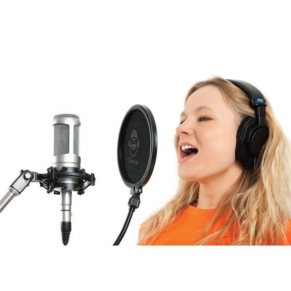 Idance Dual Layer Microphone Pop Filter w/ flexible metal gooseneck support - MS1819
