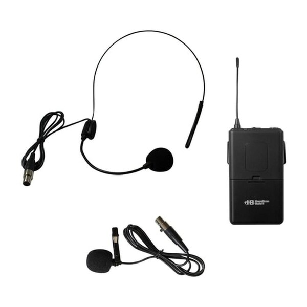 Hamiltonbuhl HamiltonBuhl Venu100A-BP918 918.7 MHZ Frequency Belt Pack with Lapel Mic & Head Worn Mic for Venu100A - VENU100A-BP918