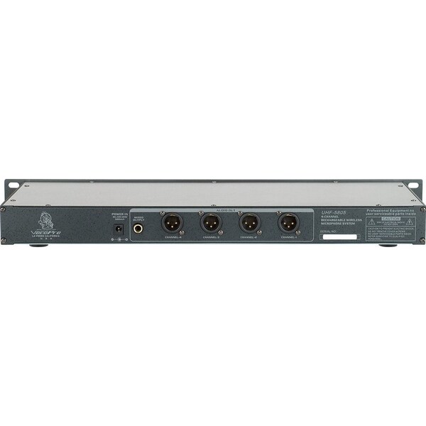 Vocopro Professional Rechargeable 4-Channel UHF Wireless Microphone System - UHF-5805-9