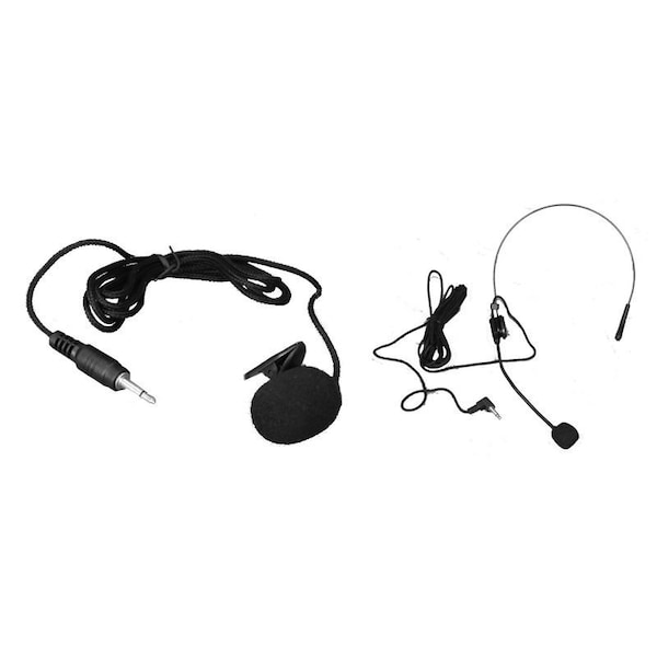 Gli Pro Lavalier lapel Microphone w/Headset Microphone Combo w/3.5mm mono plug on each - LVM-100
