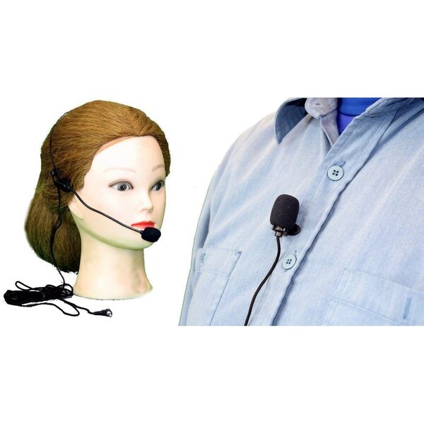 Gli Pro Lavalier lapel Microphone w/Headset Microphone Combo w/3.5mm mono plug on each - LVM-100