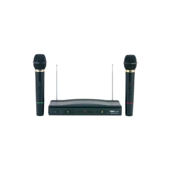Naxa Electronics Bundle City NAM-984 Naxa Professional Wireless Karaoke 2 Microphone System - NAM-984