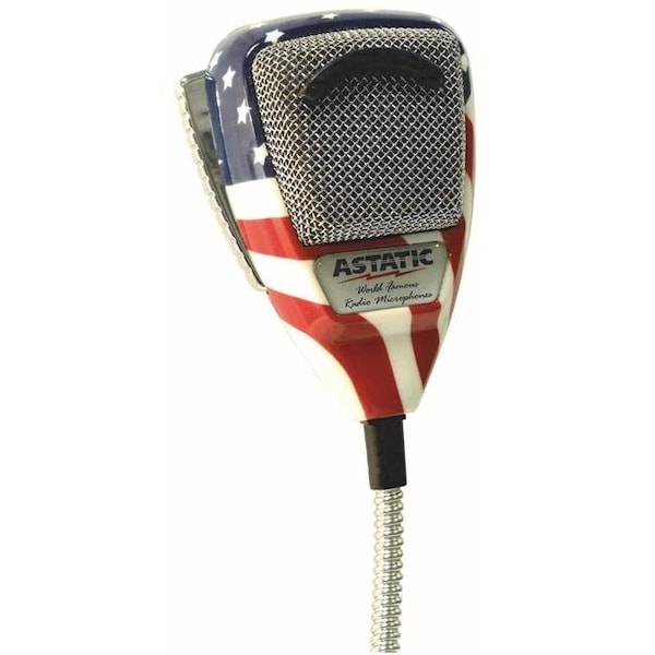 Astatic Astatic 636L-FLAG 4 Pin Mic Stars & Stripes - 636L-FLAG
