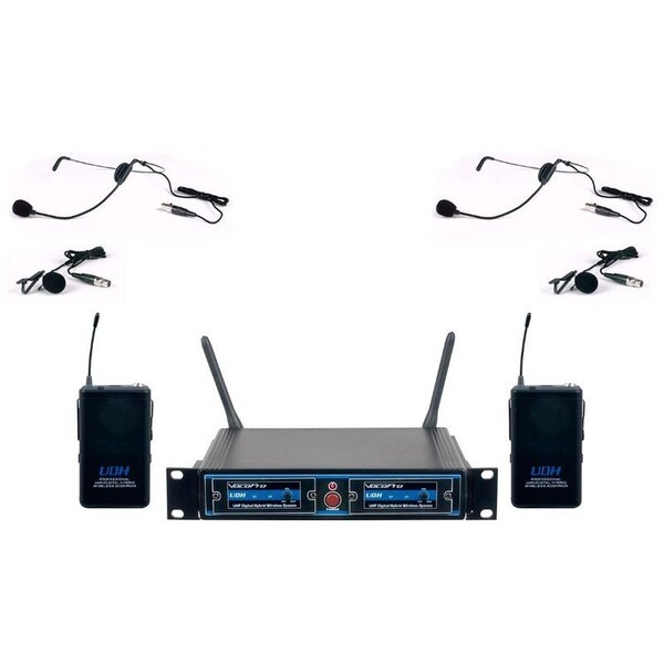 Vocopro PRO UHF/DIGITAL HYBRID WIRELESS BODYPACK 907.2 909.8 - UDH-DUAL-B2