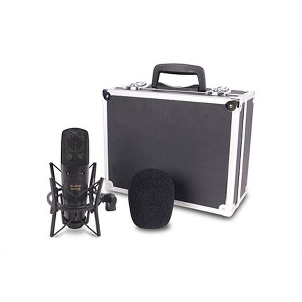 Jammin Pro Large Dual-Diaphragm Studio Condenser Microphone w/Heavy-duty suspension mount, windscreen & alumin - B20PRO