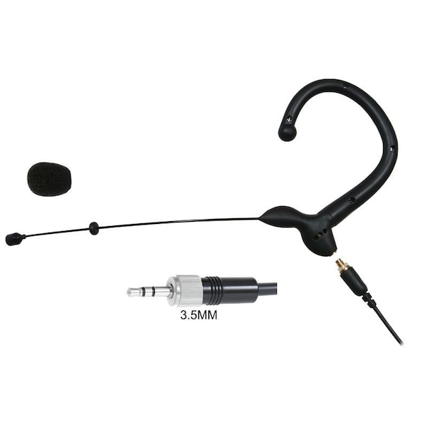 Galaxy Audio Black Color Lightweight Omnidirectional Microphone for Presentations with Senn 3.5 MM three conduct - ES3OBKSEN