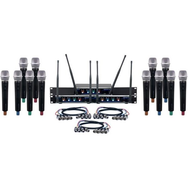 Vocopro Vocopro HYBRIDACAPELLA12 Twelve-Channel Hybrid Wireless System with Handheld Microphones - DIGITALACAPELA12