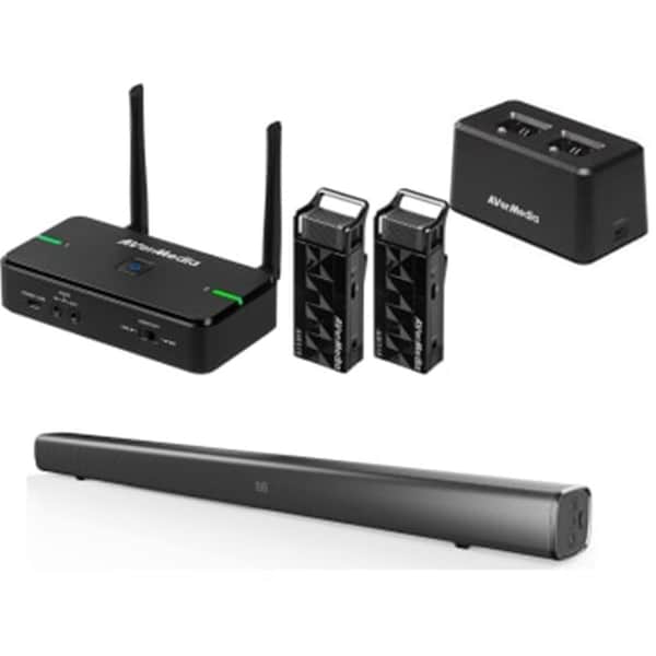 Avermedia Technologies AverMedia  Dual Wireless Teacher Microphone with Soundbar & Wall Mounting Kit - GS-68C