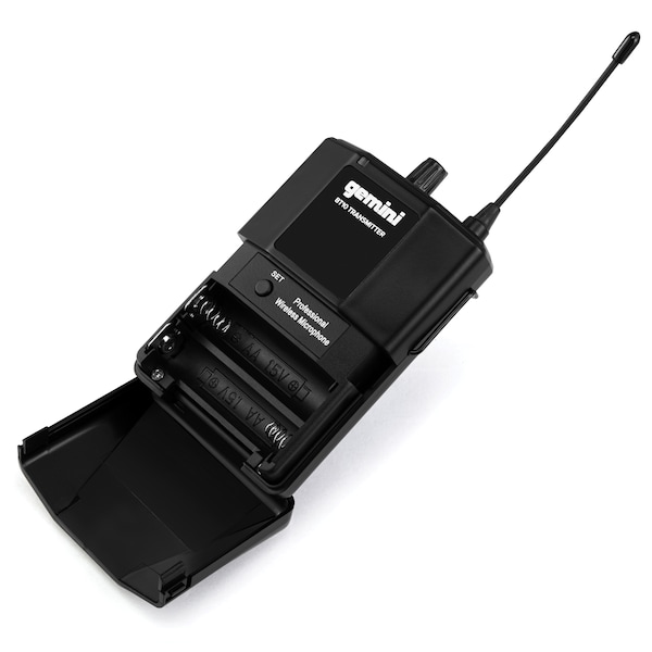 Gemini GMU-HSL100 UHF High-B& Wireless   w Multiple Selectable Frequencies, Headset , & Lavalier - GMU-HSL100