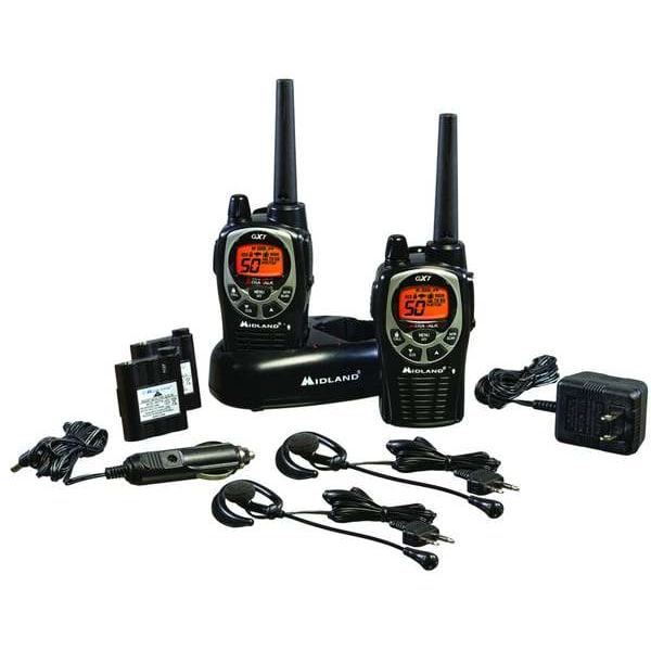 Midland Radio Two-Way Radio, 50 Channel, GMRS Walkie Talkie, 2-Pack - GXT1000VP4