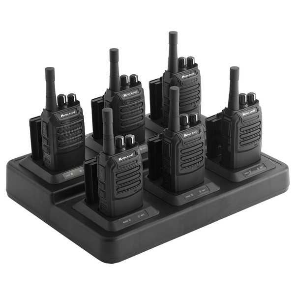 Midland Radio Two-Way BizTalk Business Band Radio Bundle, 16 Channels, 2 Watts, 6-Pack - BR200X6BGC
