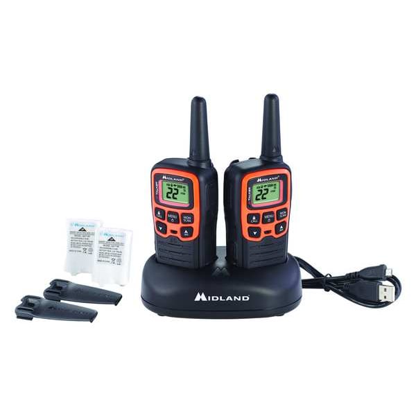 Midland Radio Portable Two Way Radio, 0.5W, 28 mi., 8 hr. - T51VP3