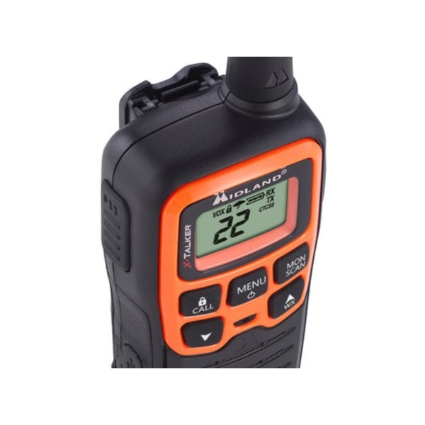 Midland Radio Portable Two Way Radio, 0.5W, 28 mi., 8 hr. - T51VP3